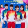 Mùa xuân và mùa thu Trung niên Jiamusi Square Dance Aerobics Nhóm Dịch vụ Quần áo thể thao dài tay Set Nhóm mùa hè nam Mua bộ quần áo thể thao nam mùa đông