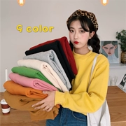 Mùa thu mới phiên bản Hàn Quốc của những học sinh hoang dã mỏng manh cộng với áo nhung dày, cổ tròn, áo len dài tay cho nữ