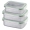 Heart IKEA hộp đựng bát inox tươi có nắp đặt hộp lưu trữ ba ngăn tủ lạnh tròn hộp cơm trưa - Đồ bảo quản hộp giấy đựng thức ăn