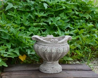 Оба уша пенсиориты в европейском стиле Классическая керамика Грубая керамика Старая гончарная горшка высокая стакана цветочный горшок
