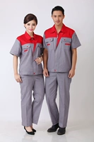 Серый верхний красный воротник