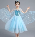 Детский летний наряд маленькой принцессы, платье, костюм, «Холодное сердце», подарок на день рождения