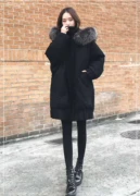 Áo cotton nữ 2018 mới mùa đông dài phần phiên bản Hàn Quốc của áo khoác lông rộng tay áo lông dơi dày - Bông