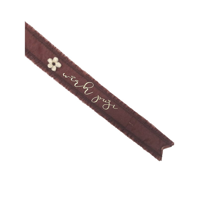 Moore Bear Ribbon & Pre Sale【 mole Bear op 】 with puji Original design Bear Embroidery Detachable Ribbon lovely daily summer Lo skirt