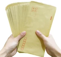 № 5 конверт бумага для коры кожи Оригинальный цвет Желтый ретро минималистский почтовый отделение Стандартное конверт.