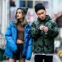 Các cặp vợ chồng Hàn Quốc phiên bản của Ngụy Trang bông quần áo xu hướng mùa đông đường phố Nhật Bản trùm đầu bông nam dày lỏng bông áo khoác đồ đôi nam nữ