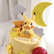 Pikachu trang trí bánh trang trí sáng tạo trẻ em bánh hoạt hình cảnh chủ đề thú cưng hơn thẻ siêu búp bê - Trang trí nội thất