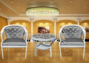 Khách sạn bộ bàn cà phê ba mảnh đặt rắn vòng tròn ghế gỗ ghế đơn ghế giải trí bàn đàm phán và ghế nội thất phòng ngủ - Nội thất khách sạn