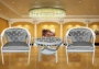 Khách sạn bộ bàn cà phê ba mảnh đặt rắn vòng tròn ghế gỗ ghế đơn ghế giải trí bàn đàm phán và ghế nội thất phòng ngủ - Nội thất khách sạn mẫu kệ tivi