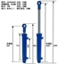 xy lanh thủy lực parker Đường kính lỗ xi ​​lanh thủy lực 3 tấn Xi lanh thủy lực 50 xi lanh nâng hai chiều Đầu dầu thủy lực Xi lanh dầu hai chiều đầu thủy lực xi lanh thủy lực máy xúc tính lực ép xi lanh thủy lực 