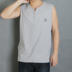 Không tay t-shirt mồ hôi vest thể thao lỏng rộng vai màu rắn cộng với phân bón XL vest nam mùa hè dưới vest Lót