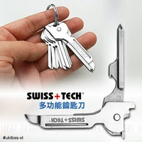 Швейцарские технологии Swiss+Tech Outdoor Multifunctional Caychain 8 -in -1 Складывание нескольких ключевых нож