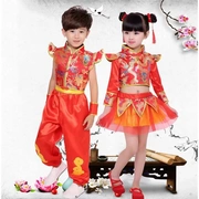 Trang phục trẻ em, học sinh, bé trai quốc dân, võ thuật, mẫu giáo, bé gái, trang phục, múa Yangko, phong cách Trung Quốc