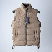 Áo vest nam phiên bản Hàn Quốc của xu hướng áo vest cotton dày nam mùa thu đông màu sắc dây kéo đứng cổ áo vest nam triều