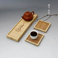 Печать бамбука каботажного кастана чайные коврики кунг -фу чайная чашка чашка подушка нагреть теплоизоляция накладки для продувки подушка блюда
