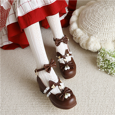 taobao agent Genuine cute footwear high heels, uniform platform, with little bears, Lolita style