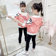 Quần áo trẻ em nữ áo khoác 2019 trẻ em mới phiên bản Hàn Quốc của áo đại dương trong bộ đồ bé trai ngắn đoạn ngắn áo khoác mùa thu thủy triều - Áo khoác