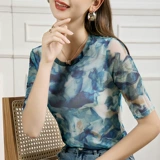 Ретро эластичная сетка, спортивная одежда, футболка, большой размер, по фигуре