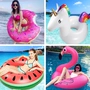 Trẻ em người lớn bánh rán dưa hấu dứa kỳ lân tăng dày nước vòng bơi nách inflatable phao cứu sinh phao tắm cho bé