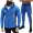 Bộ đồ thể thao mới cho nam áo khoác dài tay cardigan quần cotton cơ bắp anh em tập thể dục căng cơ chạy bộ