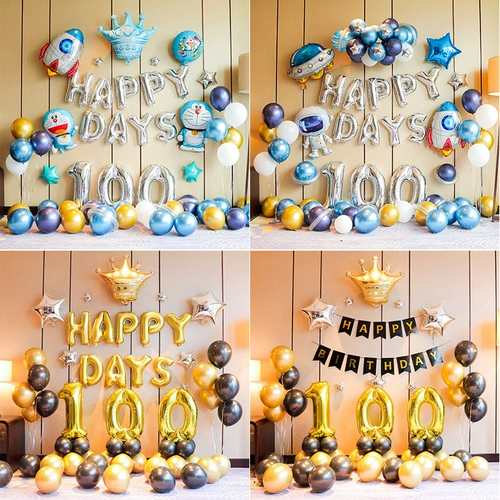 Макет, украшение, детский воздушный шар, 100 дней, 1 лет, подарок на день рождения