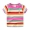 Quần áo trẻ em 2019 cho bé trai và bé gái áo thun ngắn tay mùa hè trẻ em sọc cầu vồng trong chiếc áo cotton trẻ em thủy triều phiên bản Hàn Quốc của đại dương - Áo thun