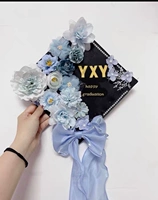 Синий набор материалов, клей-пистолет, широкая цветовая палитра