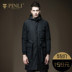 PINLI chất lượng mùa đông nam dài coat slim trùm đầu áo khoác nam B164105083 Bông