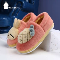 Зимняя женская хлопковая обувь Rogue Rabbit для дома, нескользящая утолщенная детская теплая обувь из серии фруктов с героями мультфильмов, мужская хлопковая обувь