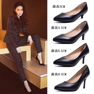 Giày làm việc chính thức của Yunying Baili Nữ Đen Đen giày cao gót, giày cao gót mịn, giày đơn giày mềm mại giày chuyên nghiệp giày chuyên nghiệp