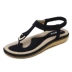Thoải mái chống trượt gót dép đế bằng phẳng phụ nữ mùa hè clip ngón chân đi biển đi dép xỏ ngón giày đế bằng cỡ lớn giày nữ 42 thước - Sandal Sandal