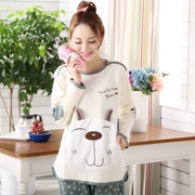 Ưu đãi đặc biệt phiên bản Hàn Quốc của bộ đồ ngủ cotton dài tay mùa thu và mùa đông dành cho nữ