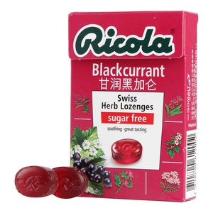 Пастилки Ricola, ваниль, без сахара, черная смородина, 40 г, импортированные из Швейцарии