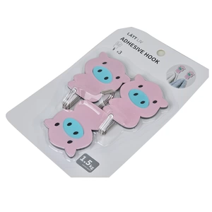LATT LIV Акриловый липкий крючок Piggy, розовый, 3 шт., Гонконг, Китай