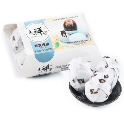 Яйца Muxianzi Songhua консервированные 6 шт. 360г/короб.