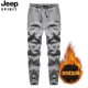 Jeep JEEP Men hàng đầu mùa xuân và mùa thu đích thực chạy quần dài thoải mái cotton thể thao rộng chân bảo vệ quần - Quần Jogger