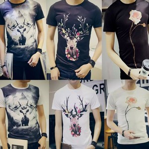 Mùa hè 9.9 nhân dân tệ độc đoán quần áo nam ngắn tay đặc biệt t-shirt trai vòng cổ in ấn Slim sinh viên nửa tay áo áo thun nike
