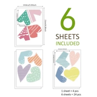 Цветные наклейки любви (6 фотографий сумки)