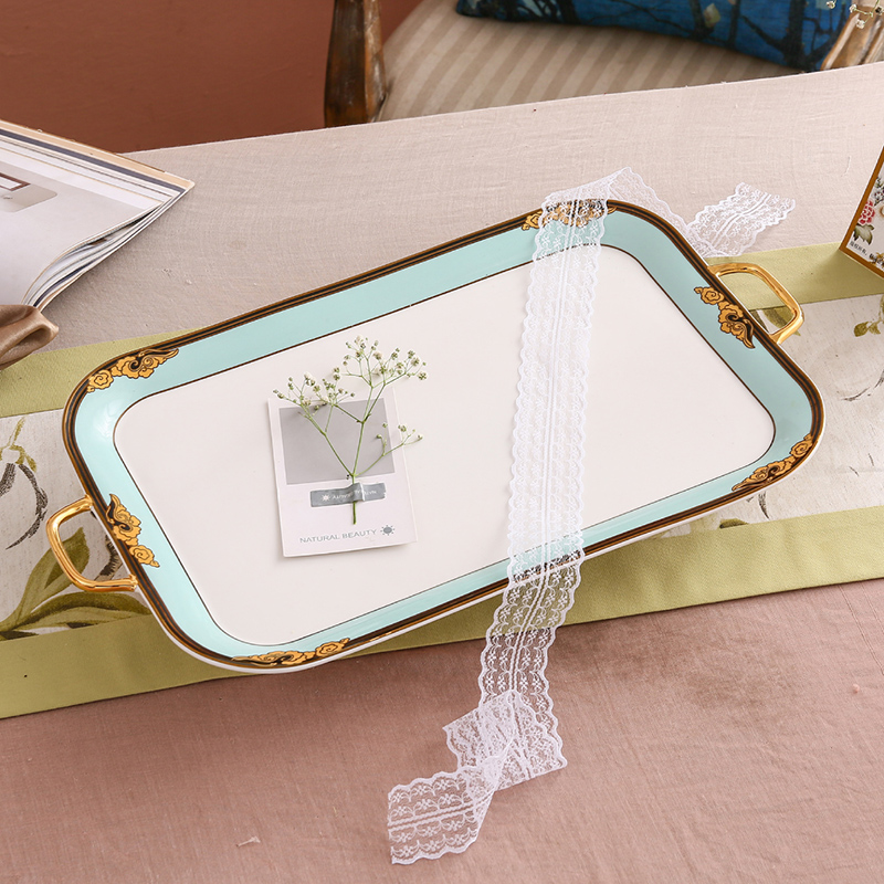 Large Tray 52 * 41Cm & Express PackageNew Chinese style Chinese style National tide coffee cup suit British style Small luxurious ceramics household good-looking afternoon tea tea set