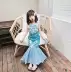 Bé Gái Dạ Hội Trẻ Em Mùa Hè Aisha Đầm Công Chúa Cao Cấp Bé Gái Họa Tiết Nàng Tiên Cá Quần Áo thời trang trẻ em hàn quốc Trang phục