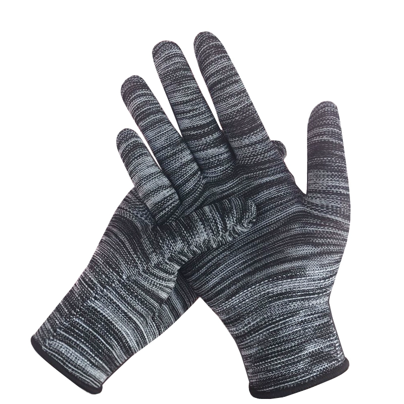 36 đôi găng tay làm việc bằng sợi nylon mỏng sọc mùa hè thoáng khí bảo hộ lao động đàn hồi chống nắng khi lái xe cho nam và nữ găng tay bảo hộ phủ cao su 