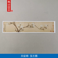 Знаменитые картины HD Репликация династия Мин Вэнь Чжэн понимает, что магнолия карта китайские картины и художественную микро -сплайскую каллиграфию и живопись декоративные картины