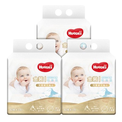 Детские салфетки HUGGIES/Huggies Gold без запаха 80шт*9