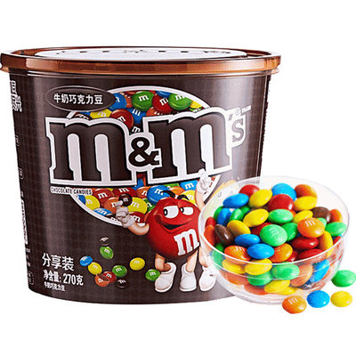 M & MS разделяют бобы с молочным шоколадом 270 г/баррель