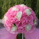 Розовый цветок диаметром 20 см в диаметре