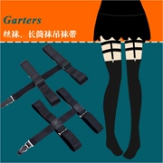 Của phụ nữ vớ chống trượt garter vớ thời trang vòng chân sling đen nylon garter với vớ chống trượt