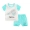 Mùa hè mới bé quần short cotton ngắn tay phù hợp với bé trai và bé gái Áo thun ngắn hai bộ cho bé sơ sinh 0-3-5 tuổi áo giữ nhiệt trẻ em