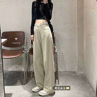 Sakura Madou затягивает прохладную нишевую легкую фасоль зеленый ~ Корейский ленивый дизайн может регулировать джинсовую дикую широкую широкому