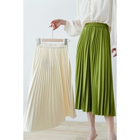 Великолепные восемь цветовых вариантов!Высокоэлементная плиссированная морщины -длинная свободная талия, повседневная юбка, женщина J05243