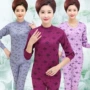 Trung niên và người già đồ lót nhiệt đặt nữ cotton mẹ bà ngoại bông lỏng ông già mùa xuân và mùa thu mùa thu quần áo quần dài bộ mặc nhà